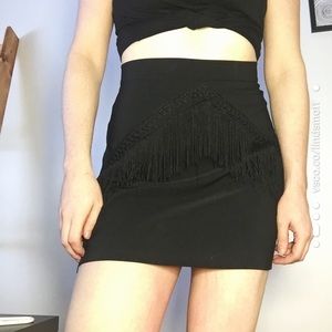 Zara Fringed Western Style Skirt